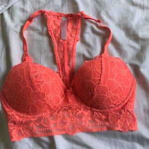 Bright orange PINK/VS bra